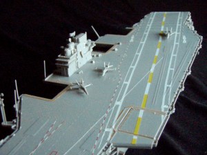 A model aircraft carrier used in the film “Tomcats of Fury” is one of the ships slated to be sunk as an artificial reef.
