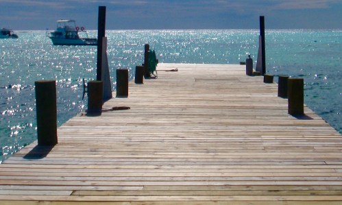 Skerritt Security scanning devices line the Eagle Ray Divers dock Friday, ready for scuba divers. Similar scanners have been installed at all Blacktip Island scuba resorts.